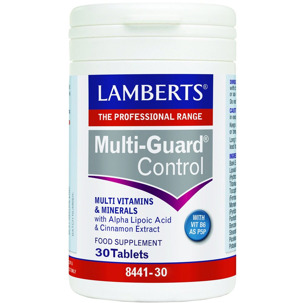Lamberts Multi-Guard Control Συμπλήρωμα Διατροφής Πολυβιταμινών με Εκχύλισμα Κανέλας για τον Έλεγχο των Μεταβολικών Ρυθμών Παραγωγής Ενέργειας Μετά τα Γεύματα & Ρύθμιση των Επιπέδων Γλυκόζης στο Αίμα 30tabs