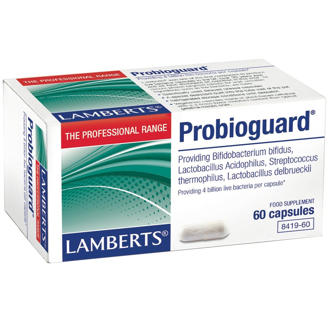 Lamberts Lamberts Probioguard Συμπλήρωμα Διατροφής 4 Προβιοτικών Στελεχών για την Εξισορρόπηση της Εντερικής Χλωρίδας 60caps
