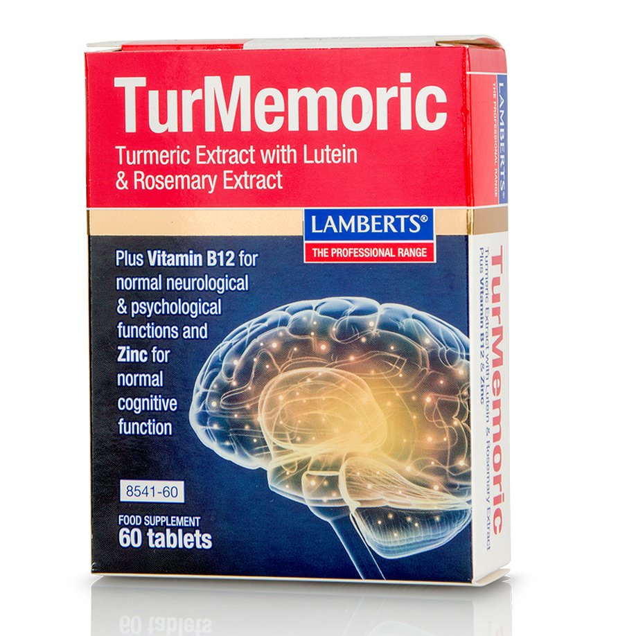 Lamberts Turmemoric with Turmeric Extract with Lutein Συμπλήρωμα Διατροφής για Φυσιολογική Γνωστική Λειτουργία 90tabs