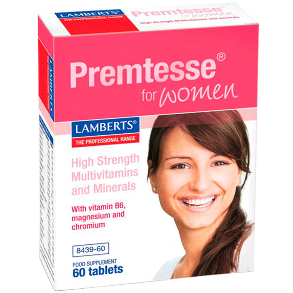 Lamberts Premtesse for Women Συμπλήρωμα Διατροφής Πολυβιταμινών, Μετάλλων & Ιχνοστοιχείων που Συμβάλει στην Επίτευξη Ορμονικής Ισορροπίας των Γυναικών σε Αναπαραγωγική Ηλικία 60tabs