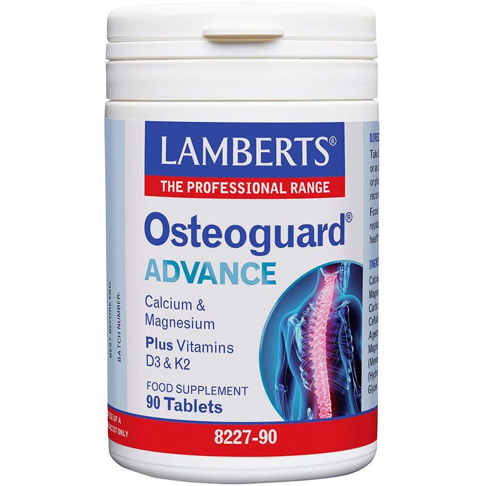 Lamberts Lamberts Osteoguard Advance Συμπλήρωμα Διατροφής με Ασβέστιο, Μαγνήσιο & Βιταμίνες D3 & K2 για την Ενίσχυση & Συντήρηση των Οστών 90tabs
