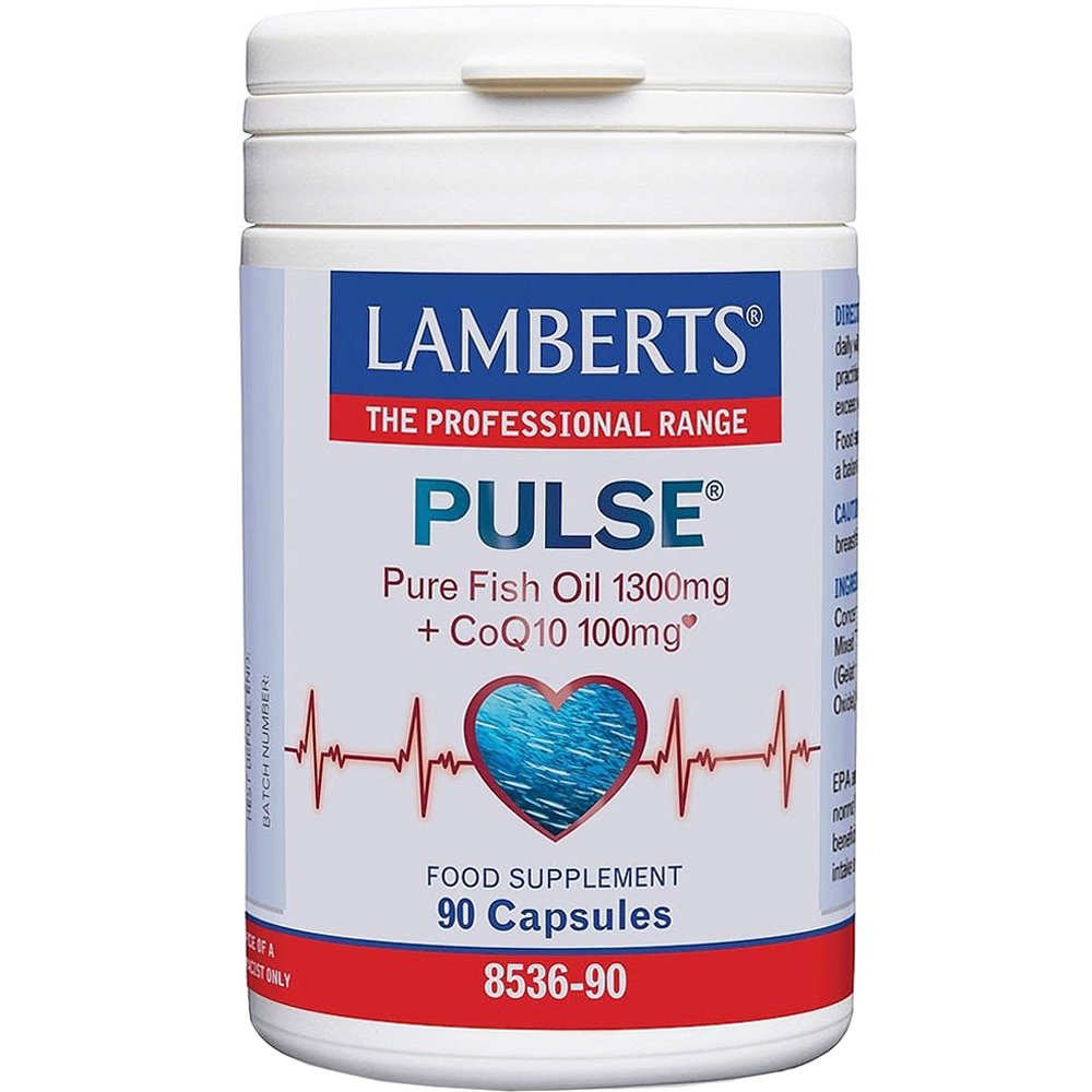 Lamberts Pulse Συμπλήρωμα Διατροφής με Ω3 & Συνένζυμο Q10 για την Υποστήριξη της Φυσιολογικής Λειτουργίας της Καρδιάς, του Εγκεφάλου & της Όρασης 90caps