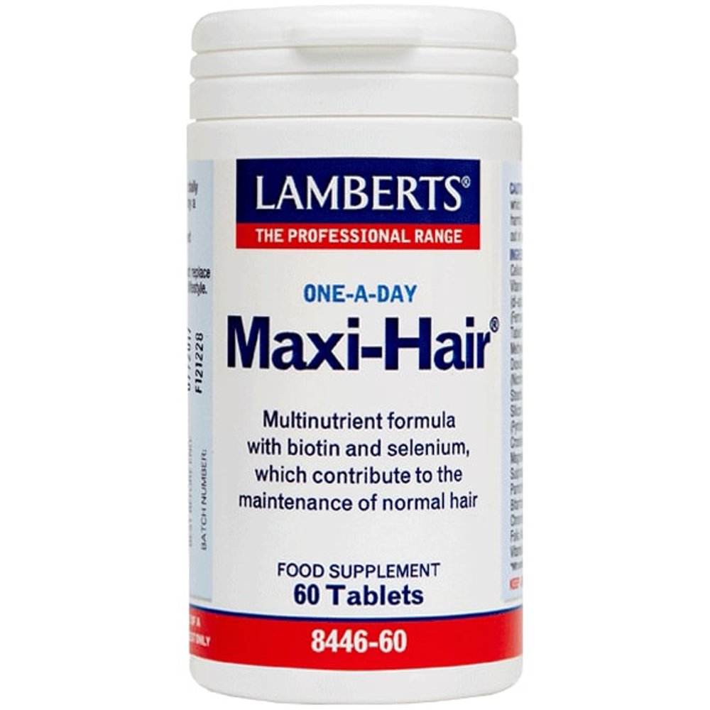 Lamberts Maxi-Hair Multi Nutrient Συμπλήρωμα Διατροφής με Βιοτίνη, Σελήνιο & Συνδιασμό Μικροθρεπτικών Συστατικών για την Καλή Υγεία των Μαλλιών 60tabs
