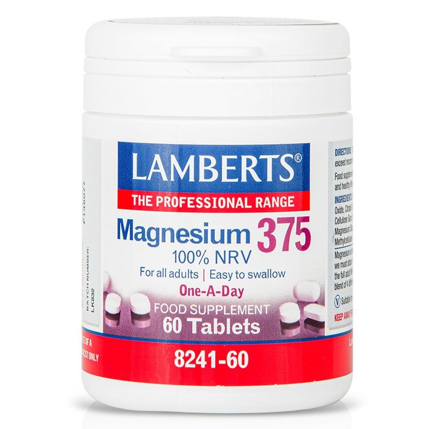 Lamberts Magnesium 375 Συμπλήρωμα Διατροφής Μαγνησίου 60tabs