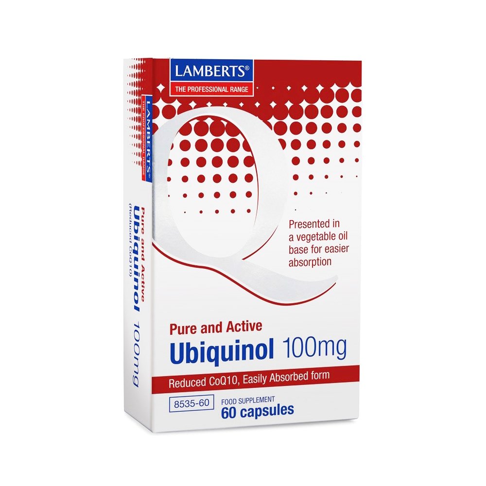 Lamberts Ubiquinol Συνένζυμο Q10 για Κυτταρική Υγεία και Παραγωγή Κυτταρικής Ενέργειας 100mg 60caps