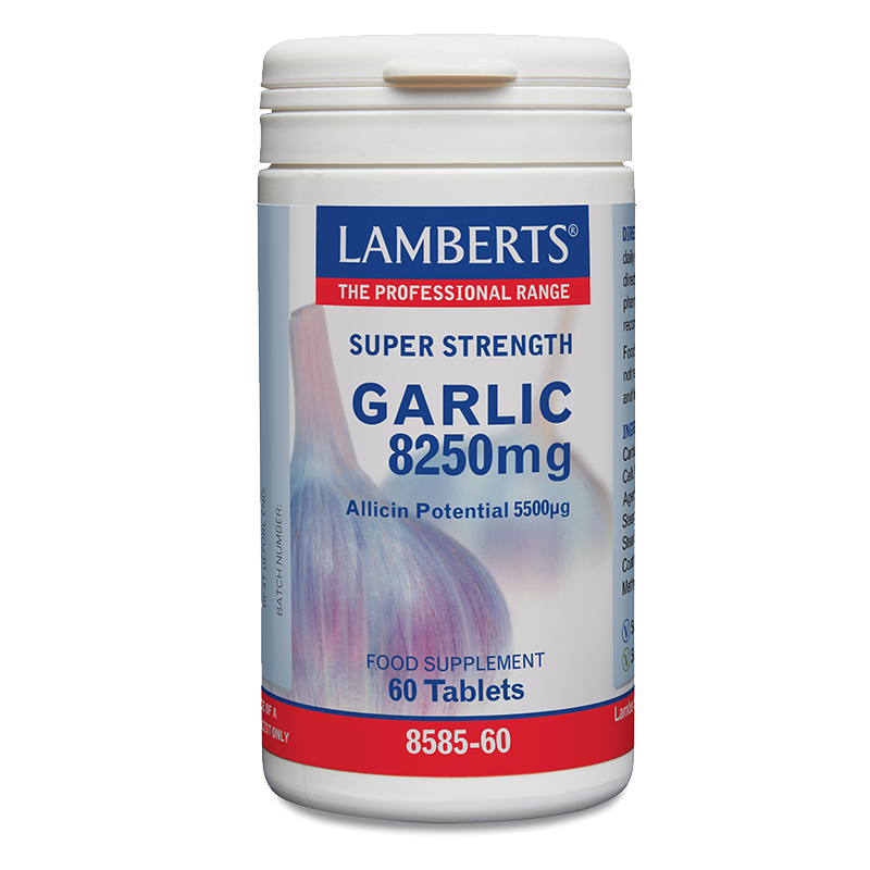 Lamberts Garlic 8250mg Συμπλήρωμα Διατροφής με Σκόρδο για Διατήρηση της Υγείας του Καρδιαγγειακού Συστήματος 60tabs