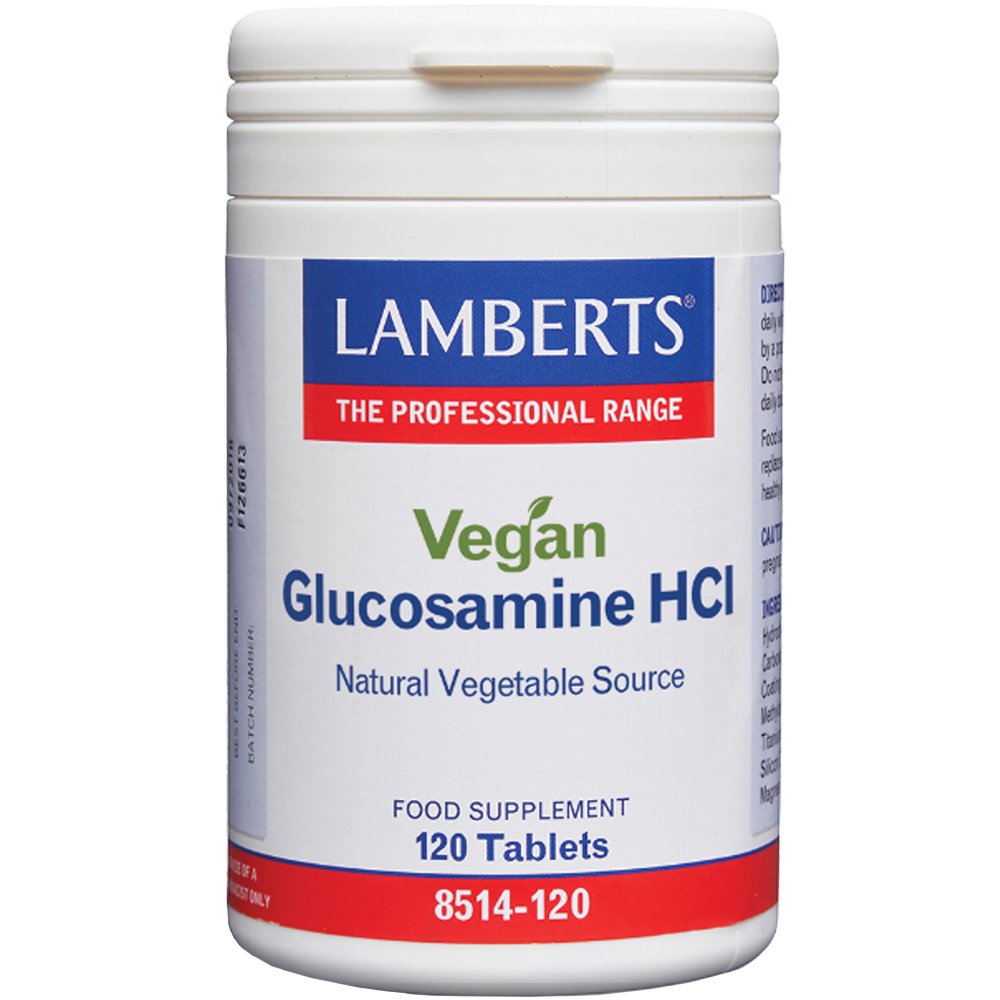Lamberts Lamberts Vegan Glucosamine HCI Συμπλήρωμα Διατροφής Vegan που Βοηθά στην Καλή Λειτουργία των Αρθρώσεων 120tabs