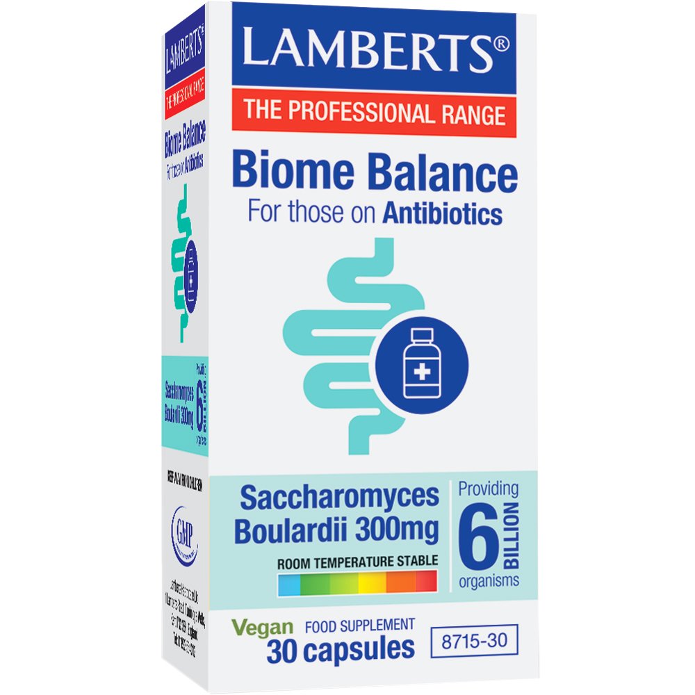 Lamberts Lamberts Biome Balance For Those On Antibiotics Συμπλήρωμα Διατροφής Προβιοτικών για Αποκατάσταση της Εντερικής Χλωρίδας σε Άτομα που Λαμβάνουν Αντιβιοτικά 30caps
