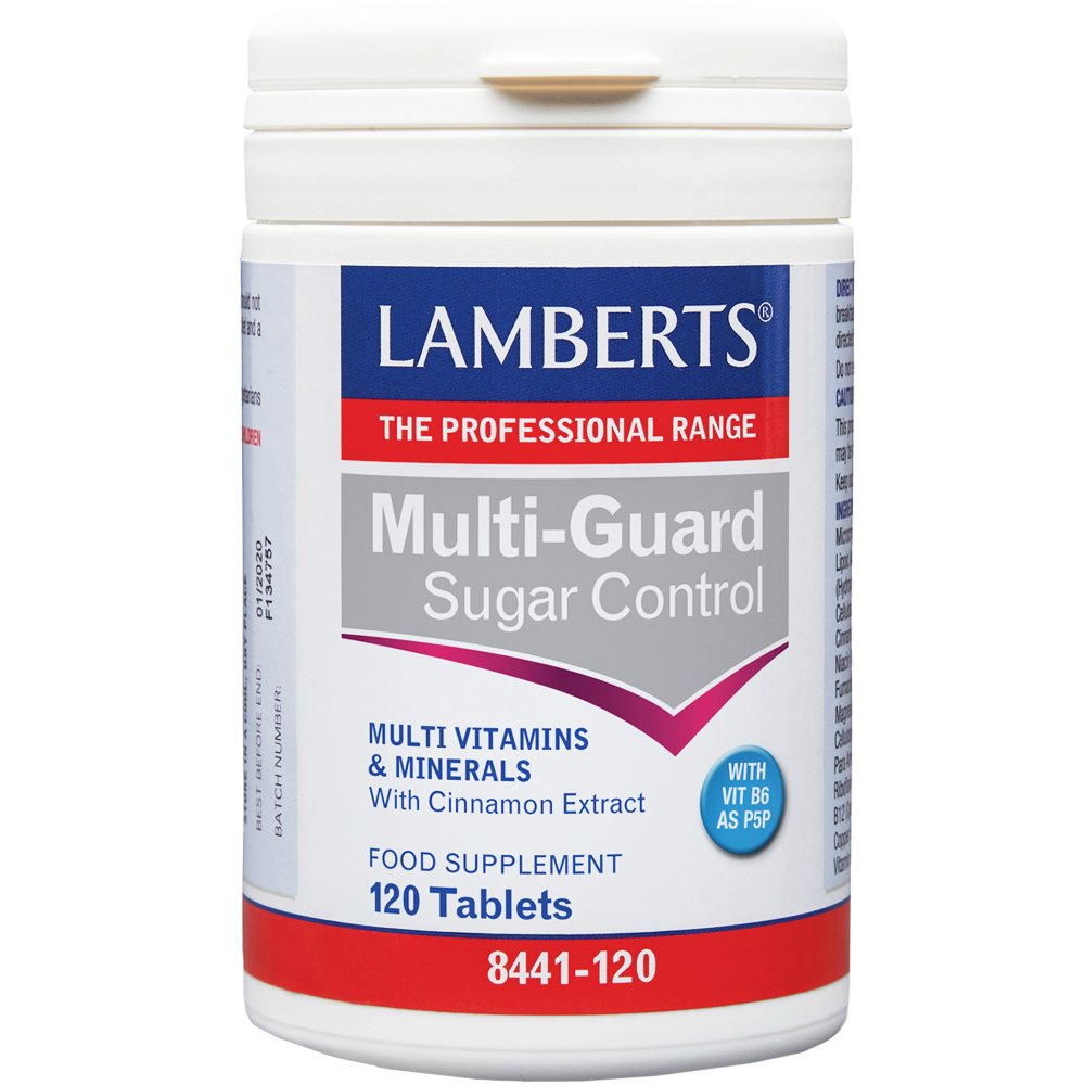 Lamberts Lamberts Multi-Guard Control Συμπλήρωμα Διατροφής Πολυβιταμινών & Μετάλλων με Εκχύλισμα Κανέλας για τον Έλεγχο των Μεταβολικών Ρυθμών Παραγωγής Ενέργειας Μετά τα Γεύματα & Ρύθμιση των Επιπέδων Γλυκόζης στο Αίμα 120tabs