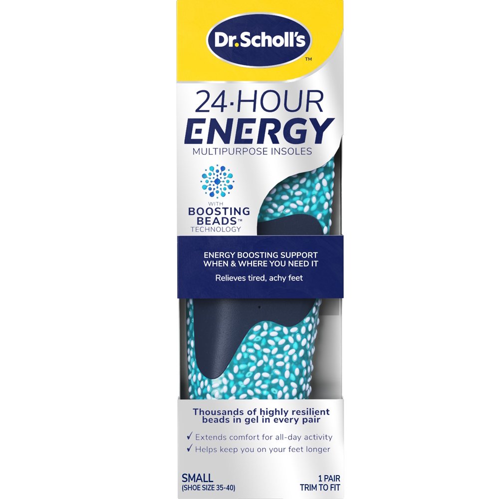Scholl 24-Hour Energy Multipurpose Insoles Πάτοι Πολλαπλών Χρήσεων που Ανακουφίζουν τα Κουρασμένα & Πονεμένα Πόδια για Υποστήριξη & Πρόσθετη Ενέργεια 1 Ζευγάρι - Small Νο 35 - 40