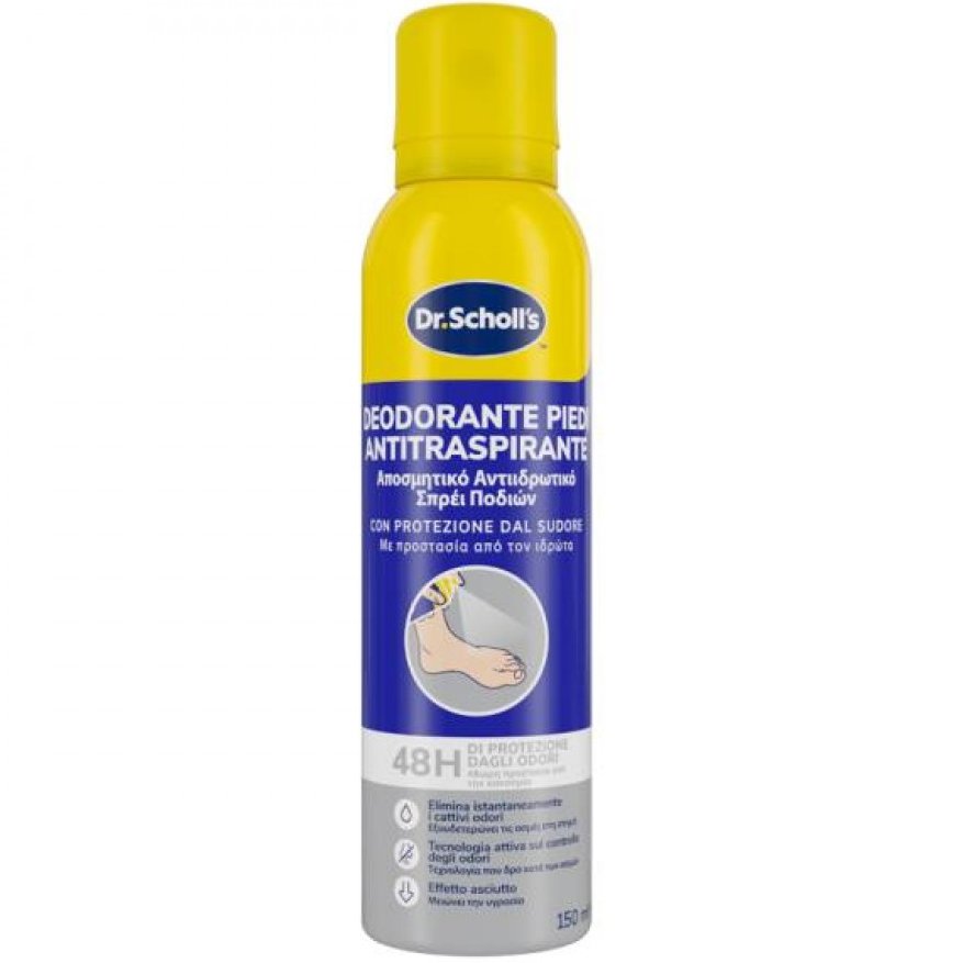 Scholl Scholl Expert Care Foot Deodorant Αποσμητικό Αντιιδρωτικό Spray Ποδιών 48ωρης Προστασίας 150ml