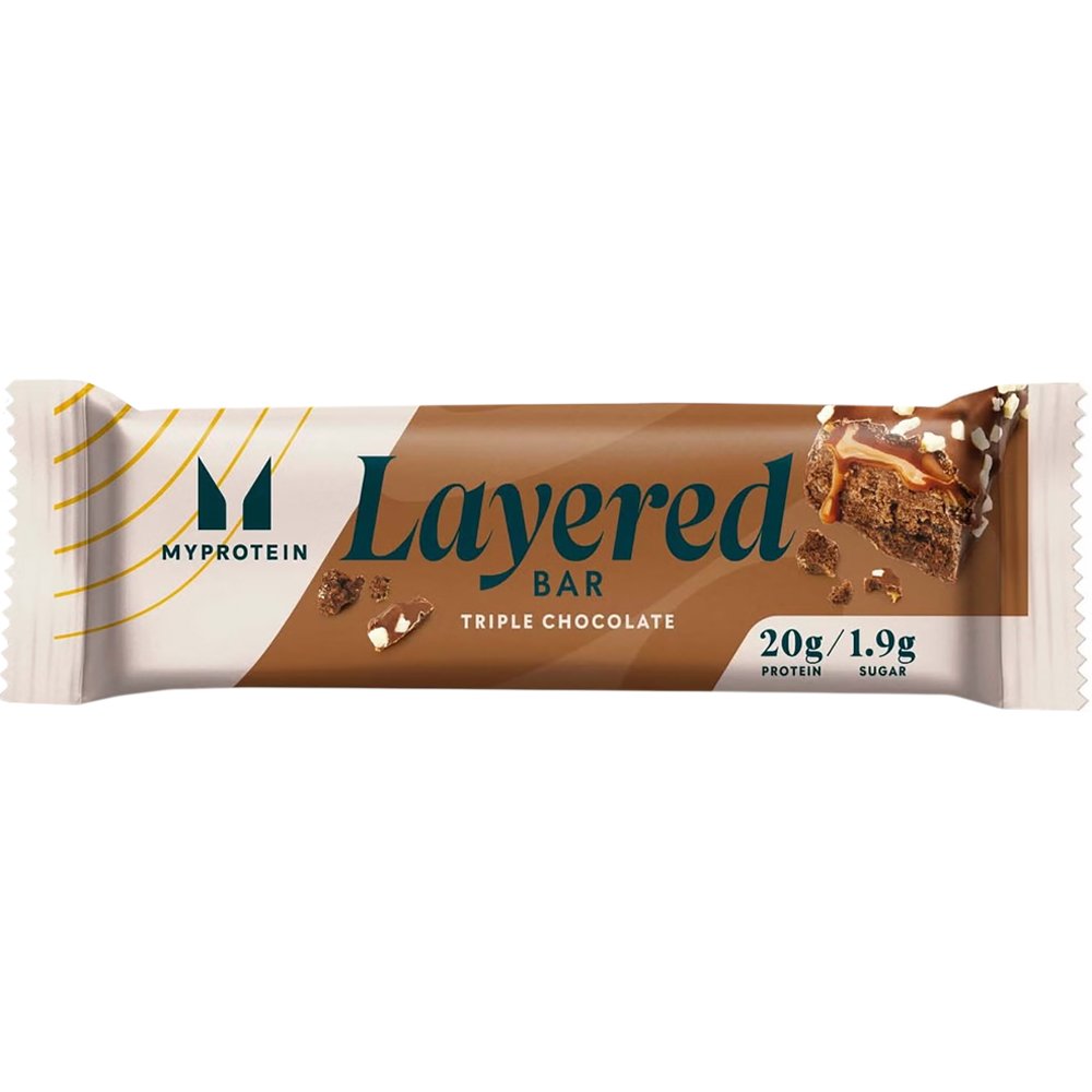 My Protein My Protein Layered Bar Μπάρα Υψηλής Περιεκτικότητας σε Πρωτεΐνη Πολλαπλών Στρώσεων για Υποστήριξη της Ανάπτυξης & της Διατήρησης της Μυϊκής Μάζας με Γεύση 3 Ειδών Σοκολάτας 60g 1 Τεμάχιο - Triple Chocolate
