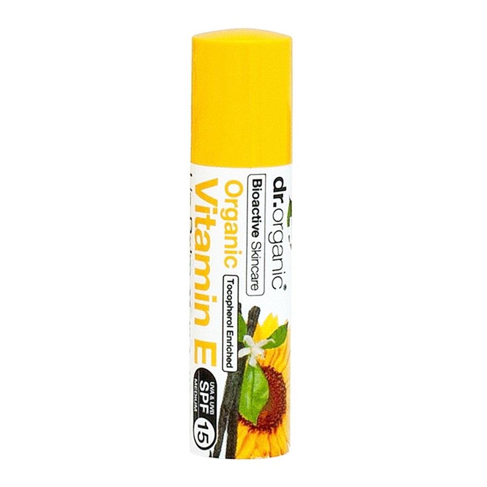 Dr Organic Dr Organic Vitamin E Lip Balm Spf15 Βάλσαμο Χειλιών με Βιολογική Βιταμίνη E για Πολύ Ξηρά Χείλη 5.7ml