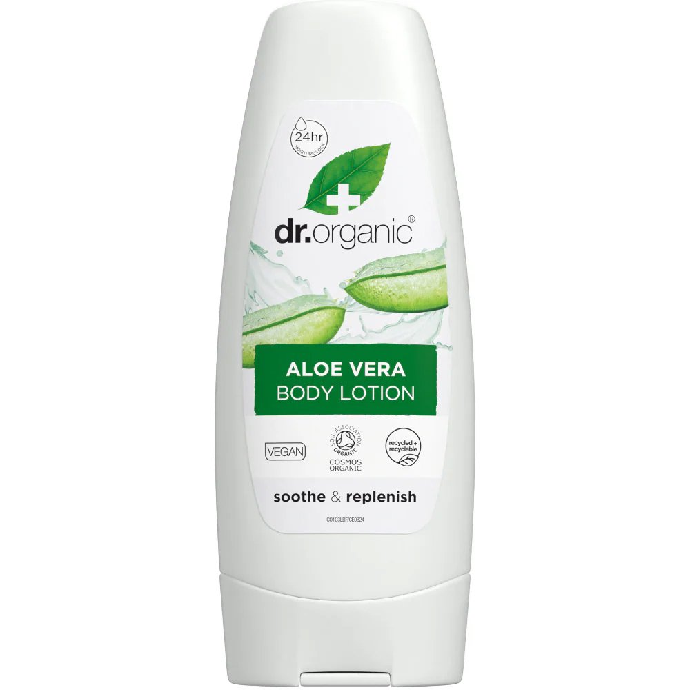 Dr Organic Aloe Vera Body Lotion Ενυδατικό Γαλάκτωμα Σώματος με Αλόη, Ιδανικό για Ξηρές, Ευαίσθητες Επιδερμίδες & για Μετά τον Ήλιο 200ml