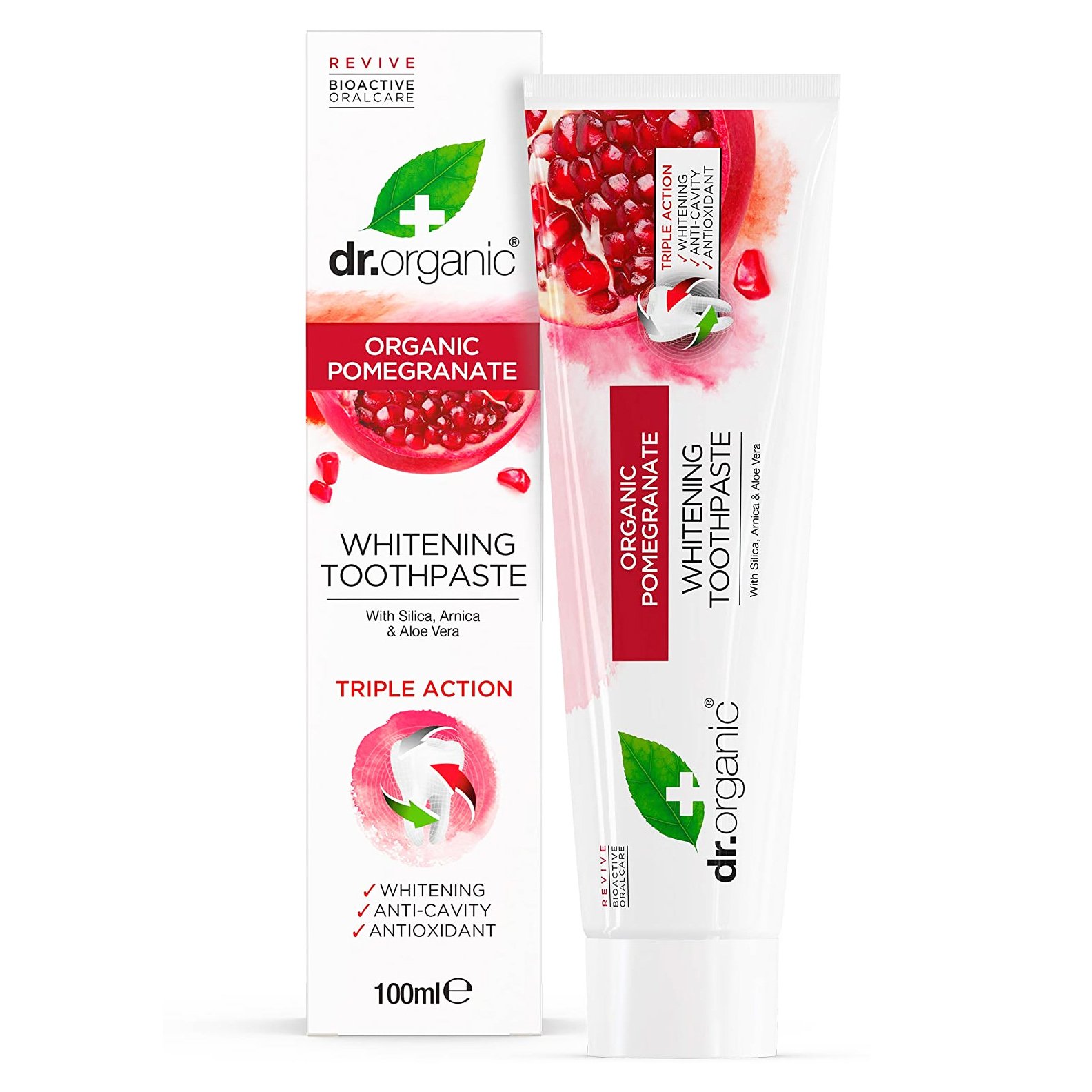 Dr Organic Organic Pomegranate Toothpaste Οδοντόκρεμα με Βιολογικό Ρόδι 100ml