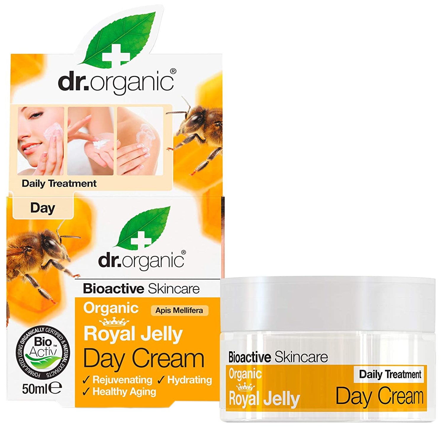 Dr Organic Royal Jelly Cream Θρεπτική, Ενυδατική & Αναζωογονητική Κρέμα Ημέρας Προσώπου 50ml