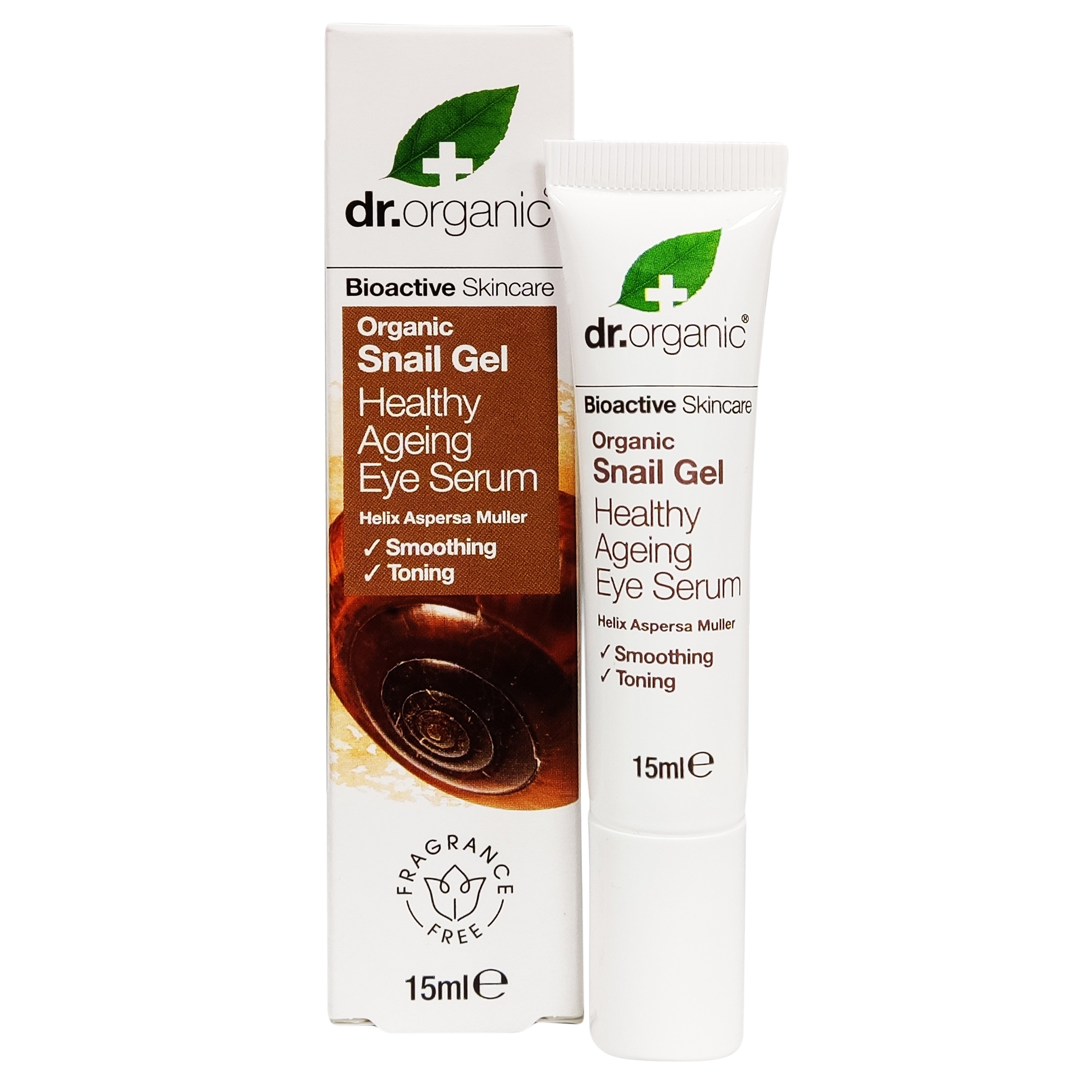 Dr Organic Snail Gel Health Ageing Eye Serum Αντιγηραντικός Ορός Ματιών με Έκκριμα Σαλιγκαριού για Λείανση & Τόνωση 15ml