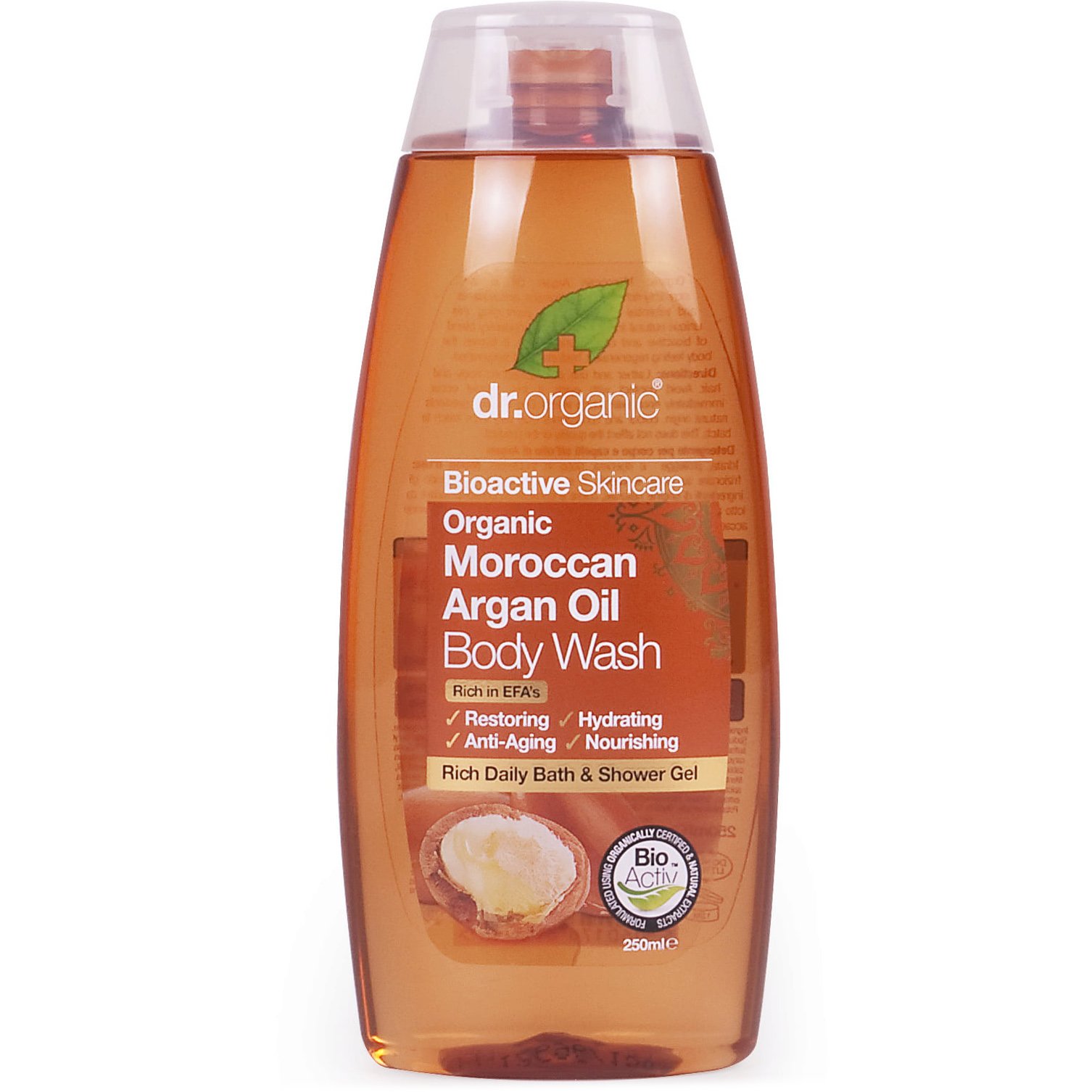 Dr Organic Moroccan Argan Oil Body Wash Αφρόλουτρο με Βιολογικό Έλαιο Αργκάν 250ml