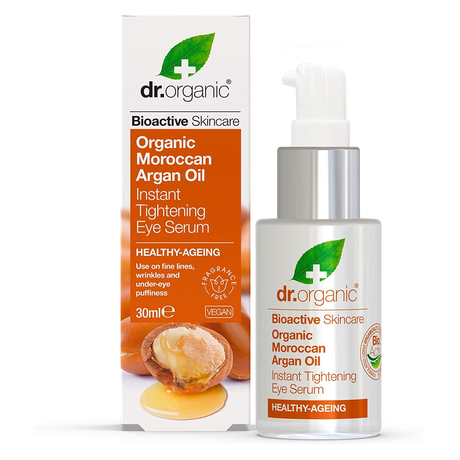 Dr Organic Organic Moroccan Argan Oil Instant Tightening Eye Serum Σέρουμ Ματιών με Βιολογικό Έλαιο Αργκάν 30ml