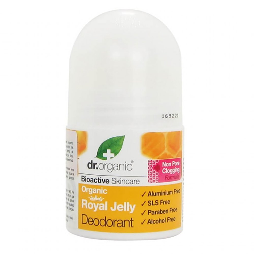 Dr Organic Royal Jelly Deodorant Αποσμητικό σε Μορφή Roll on με Βιολογικό Βασιλικό Πολτό 50ml