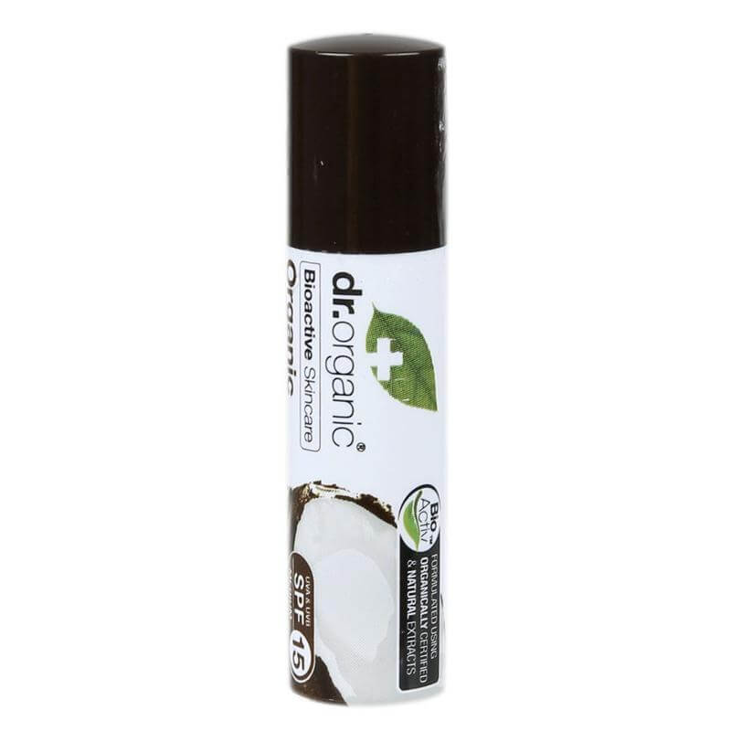 Dr Organic Lip Balm Χειλιών με Βιολογικό Έλαιο Καρύδας 10ml