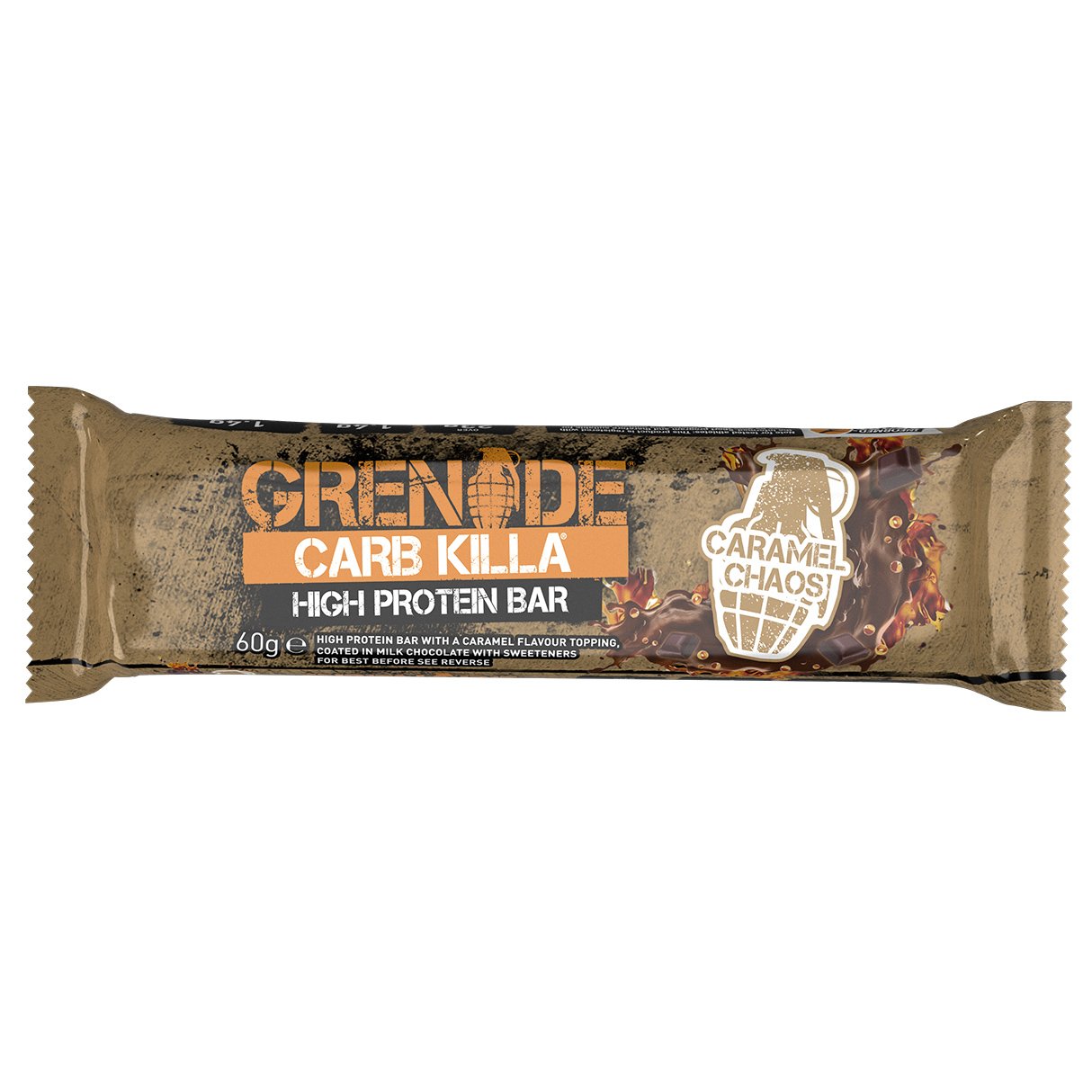 Grenade Carb Killa High Protein, Low Sugar Bar Caramel Chaos Μπάρα Υψηλής Πρωτεΐνης με Γεύση Caramel 60gr