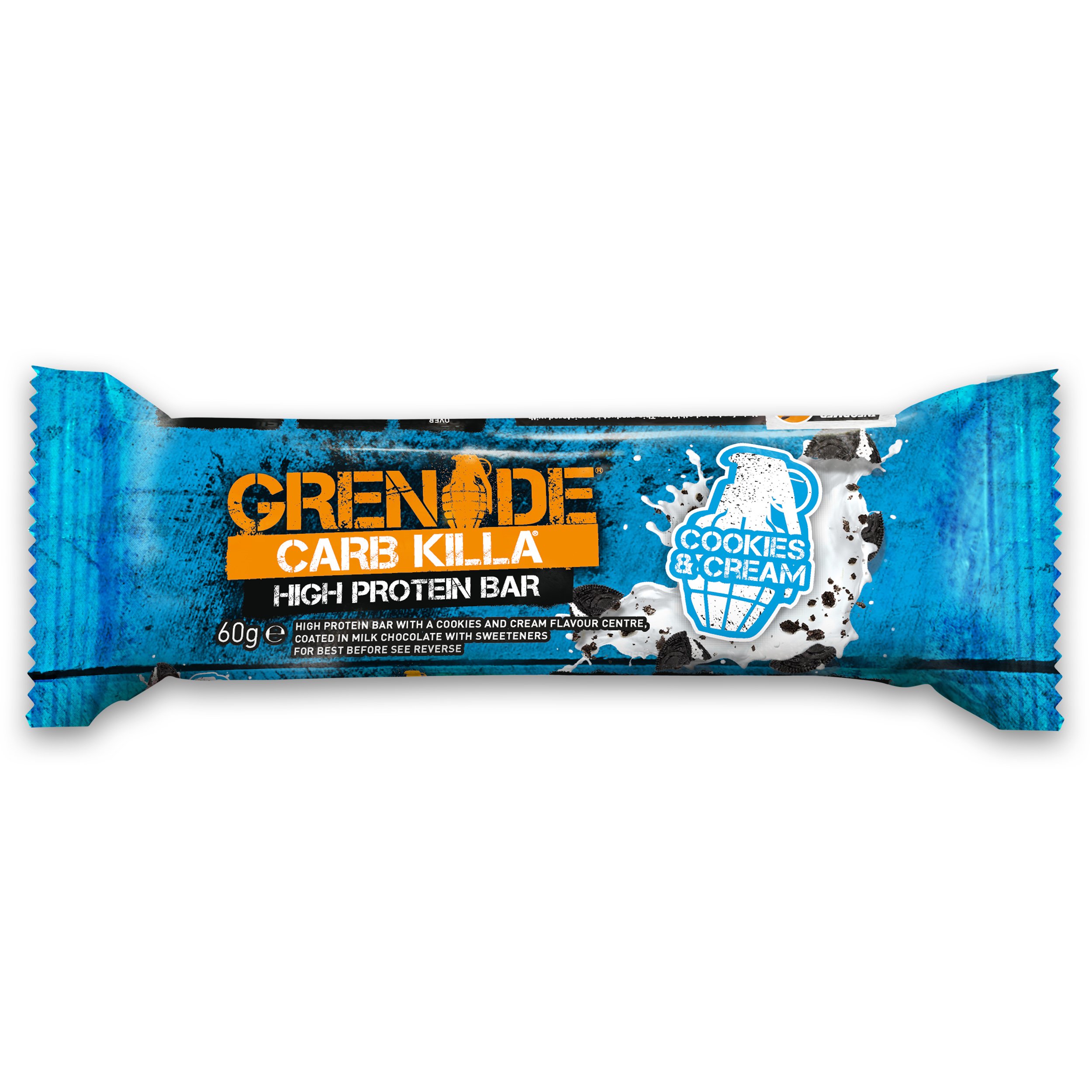 Grenade Carb Killa High Protein Bar Μπάρα Υψηλής Πρωτεΐνης με Γεύση Cookies & Cream 60gr