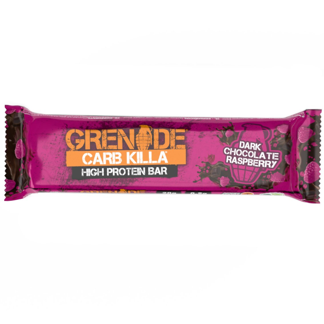 Grenade Carb Killa High Protein, Low Sugar Μπάρα Υψηλής Πρωτεΐνης με Γεύση Dark Chocolate Raspberry 60gr
