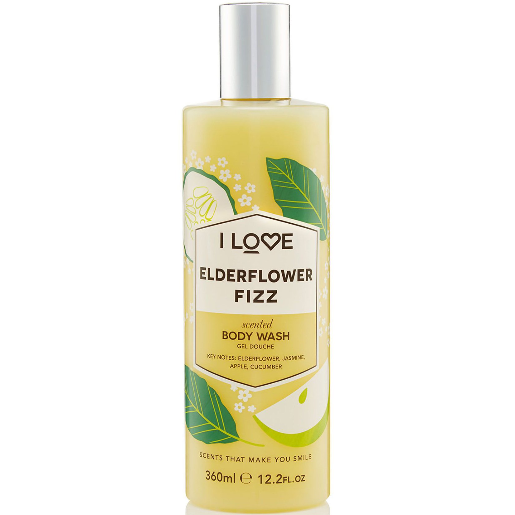 I love… Elderflower Fizz Body Wash Κρεμώδες Αφρόλουτρο με Εκχυλίσματα Φρούτων για Απαλή & Μεταξένια Επιδερμίδα 360ml