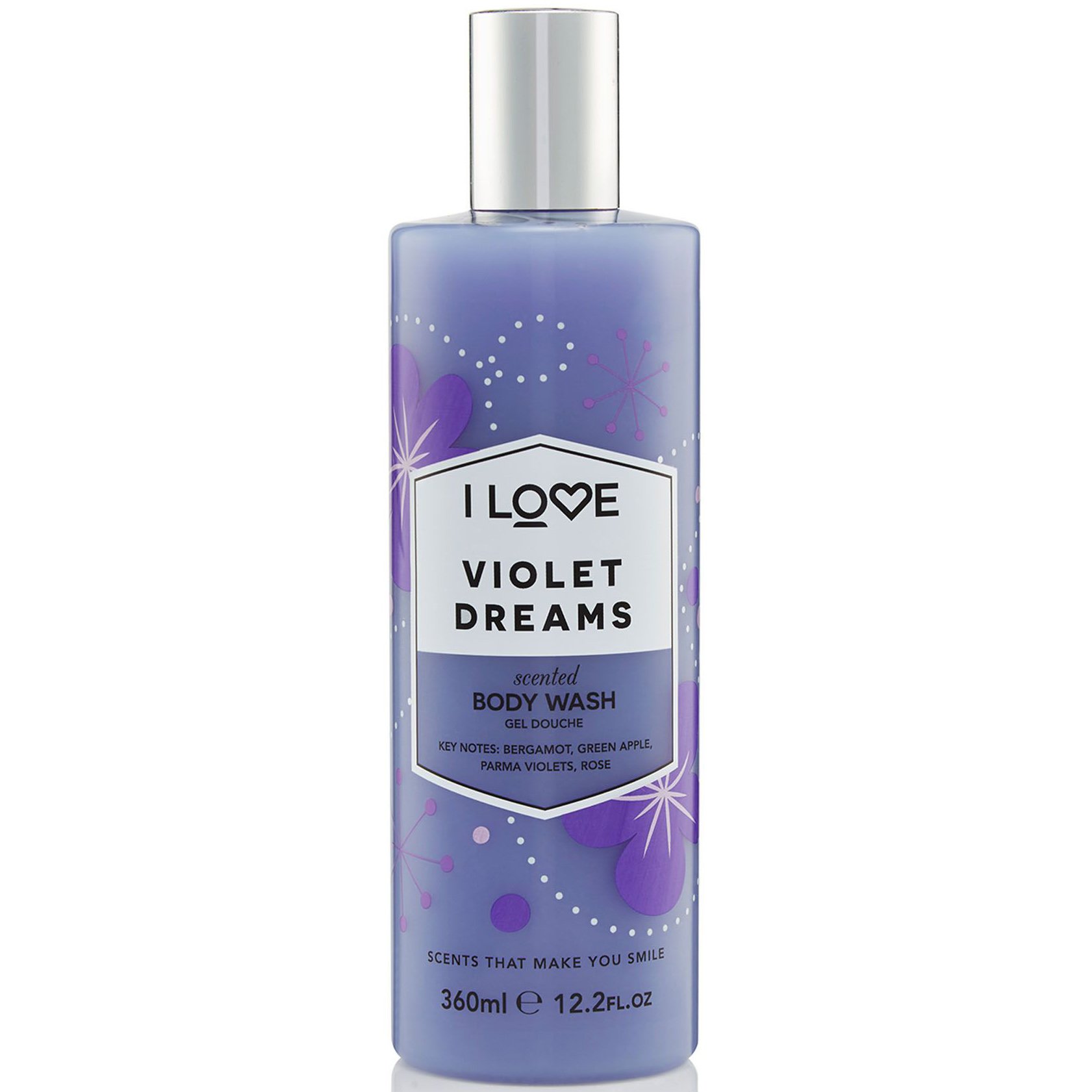 I love… Violet Dreams Body Wash Κρεμώδες Αφρόλουτρο με Εκχυλίσματα Φρούτων για Απαλή & Μεταξένια Επιδερμίδα 360ml