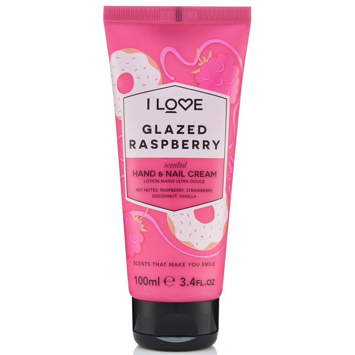 I love…Glazed Raspberry Hand and Nail Cream Κρέμα Χεριών με Πλούσια Θρεπτικά Συστατικά για Ξηρά, Σκασμένα Χέρια & Νύχια 100ml