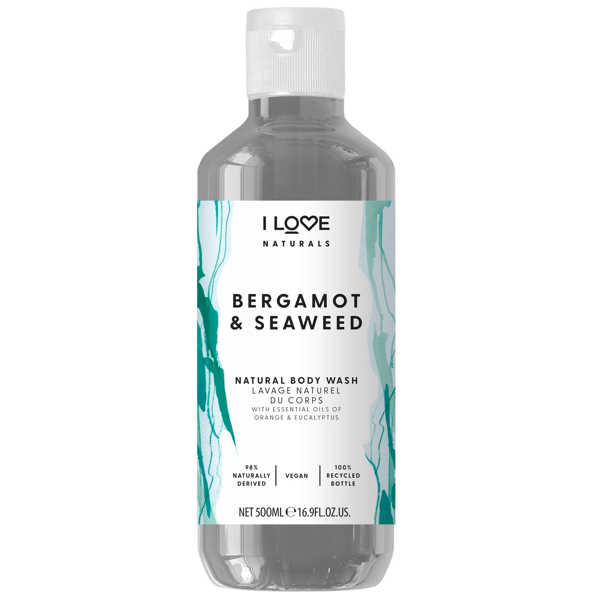 I love… Bergamot & Seaweed Body Wash Ενυδατικό Αφρόλουτρο με Άρωμα Κίτρου & Περγαμόντο 500ml