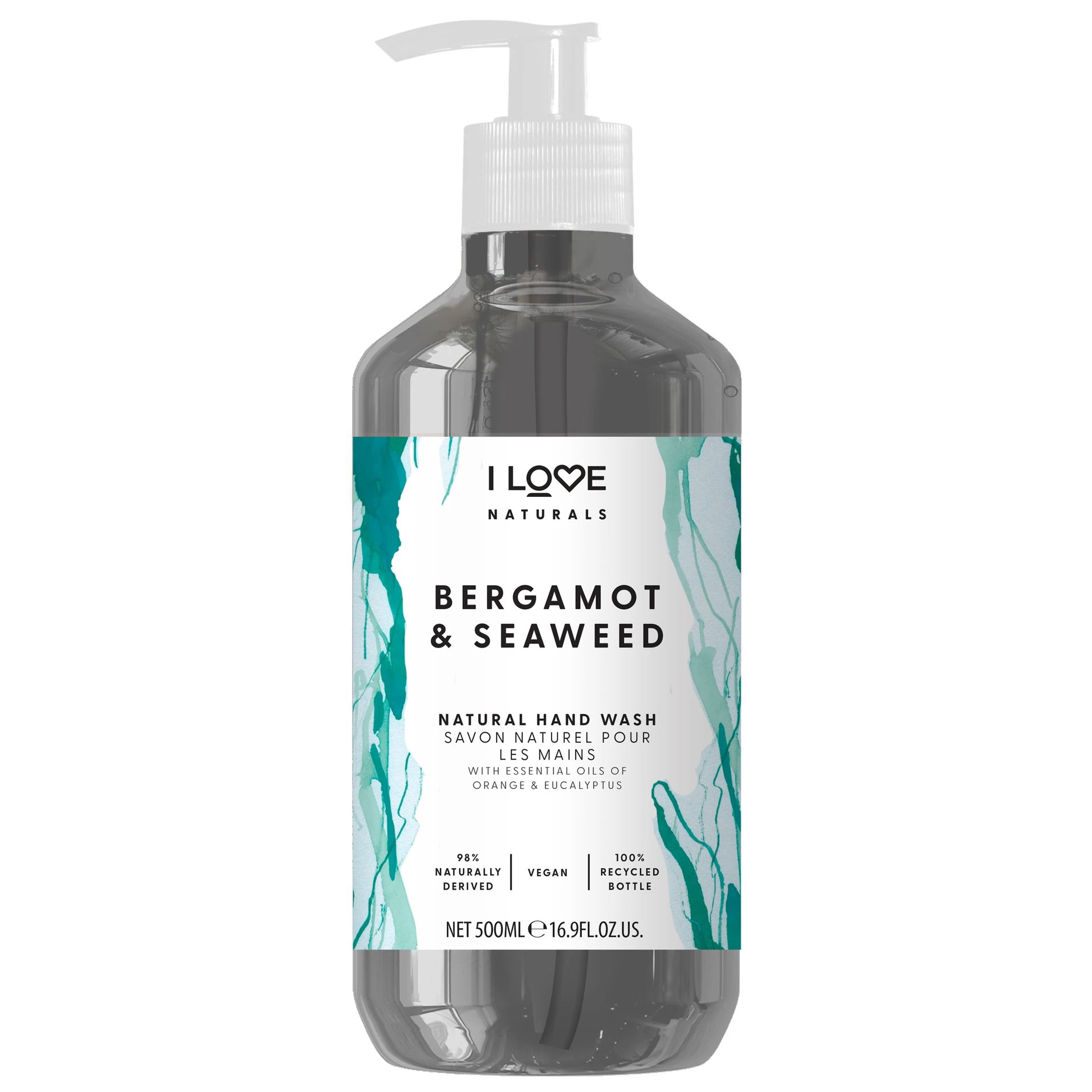 I love… Bergamot & Seaweed Hand Wash Ενυδατικό Κρεμοσάπουνο Χεριών με Άρωμα Κίτρου 500ml