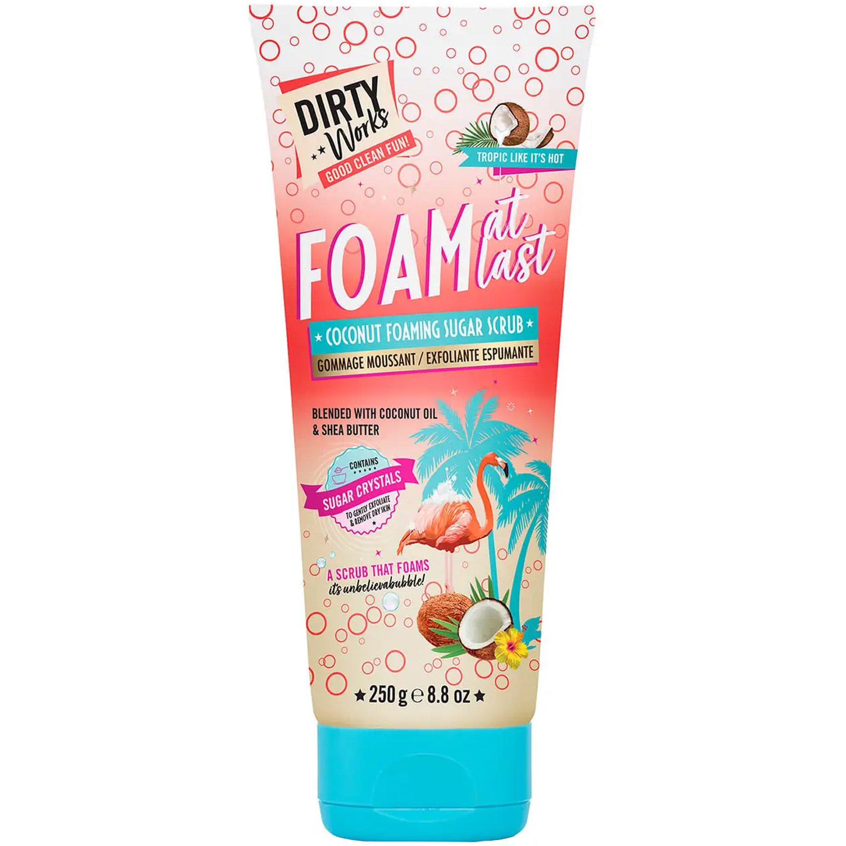 Paradise Found Coconut Foaming Sugar Scrub Peeling Σώματος με Φυσικούς Κρυστάλλους Ζάχαρης 250gr