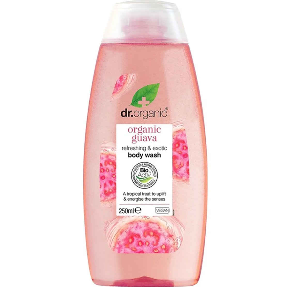 Dr Organic Guava Refreshing & Exotic Body Wash Αναζωογονητικό Αφρόλουτρο με Τροπικό Άρωμα 250ml 