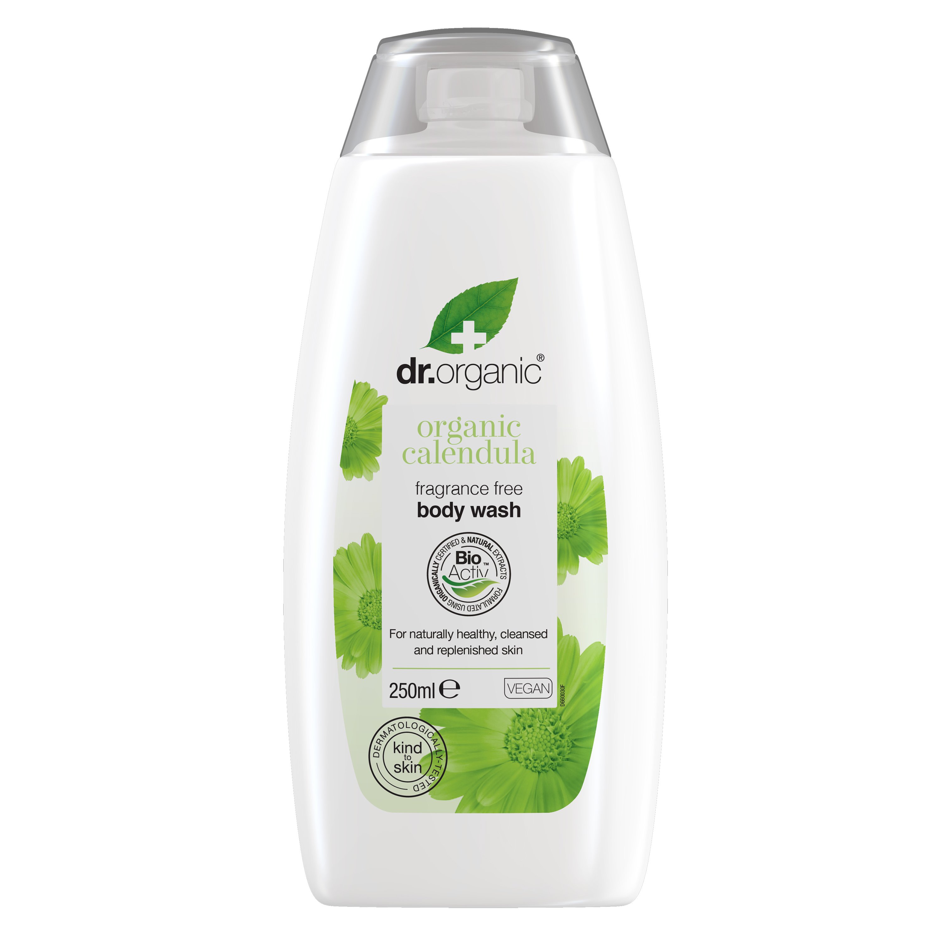 Dr Organic Organic Calendula Body Wash Καθημερινό Αναζωογονητικό Αφρόλουτρο με Καλέντουλα 250ml