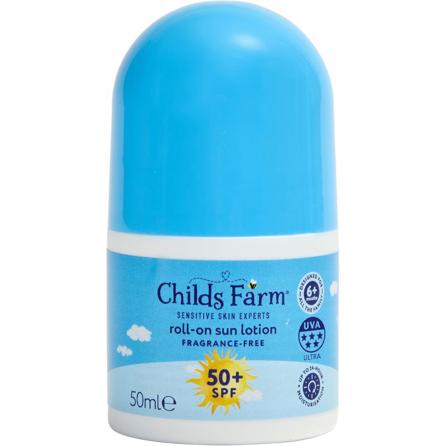 Childs Farm Childs Farm Fragrance-Free Roll-On Sun Lotion Spf50+ Παιδικό Αντηλιακό Πολύ Υψηλής Προστασίας σε Μορφή Roll-On 50ml