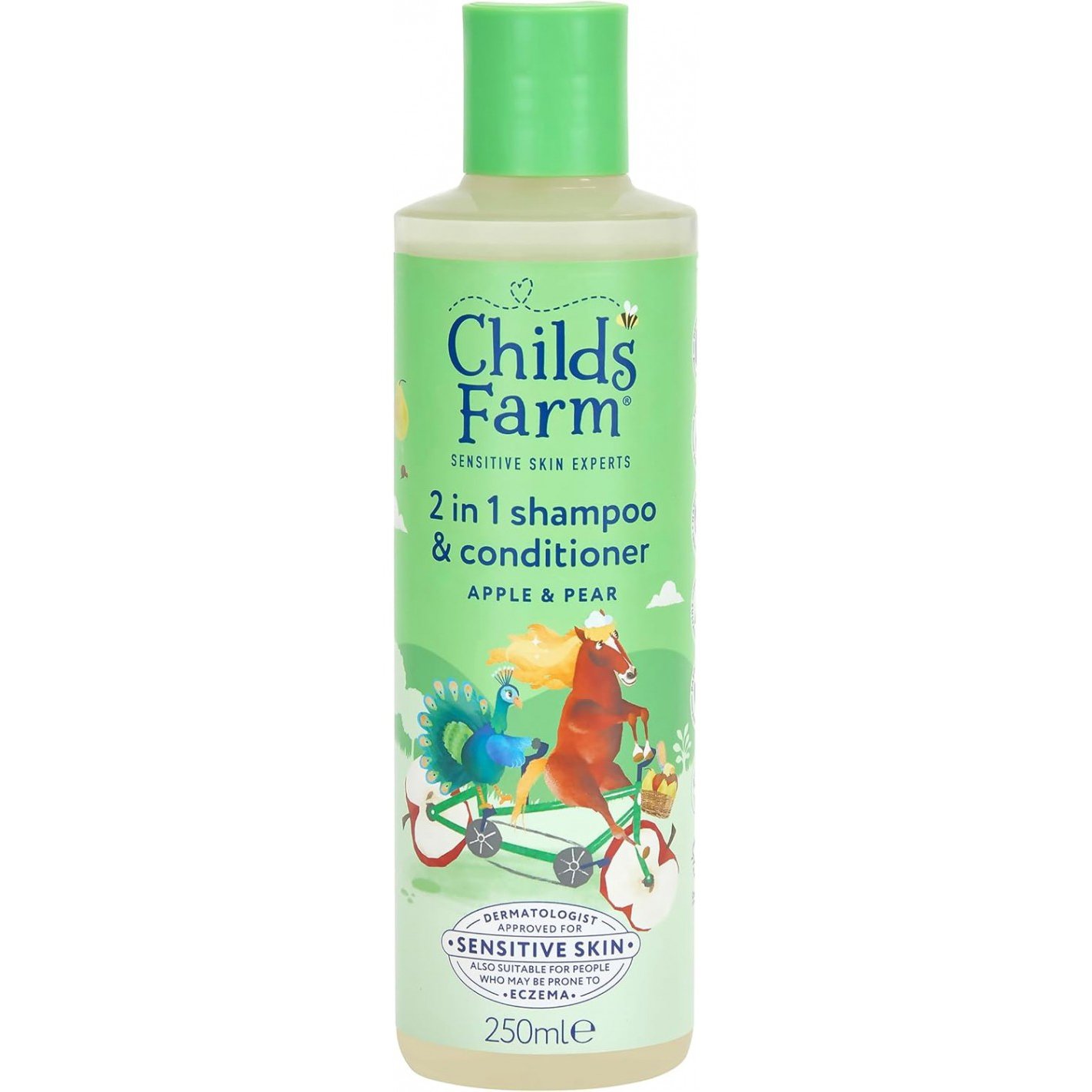 Childs Farm Childs Farm Apple & Pear 2 in 1 Shampoo & Conditioner Παιδικό Σαμπουάν & Μαλακτική Κρέμα Μαλλιών 2 σε 1 με Άρωμα Μήλο & Αχλάδι 250ml