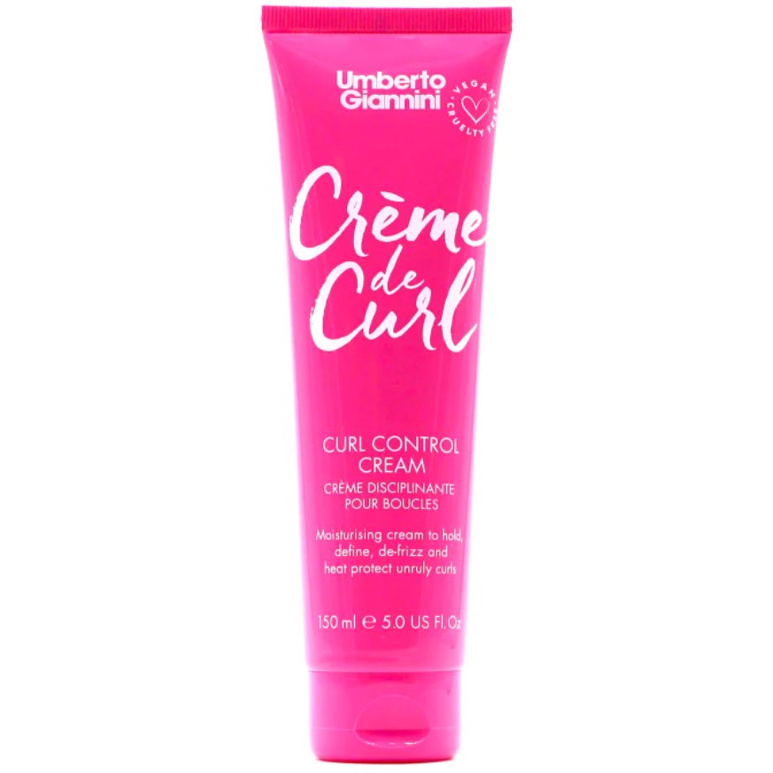 Umberto Giannini Creme De Curl Control Cream Ενυδατική, Ελαφριά Κρέμα για Μπούκλες που Συγκρατεί, Σμιλεύει, Ξεφριζάρει & Προστατεύει από την Θερμότητα Όλους τους Τύπους Κυματιστών Μαλλιών 150ml