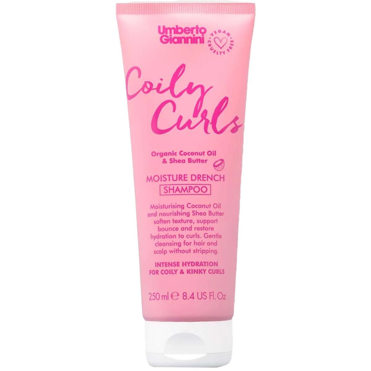Umberto Giannini Umberto Giannini Coily Curls Moisture Drench Shampoo Ενυδατικό Σαμπουάν Χωρίς Θειικά Άλατα για Σγουρά Μαλλιά με Μπούκλες 250ml