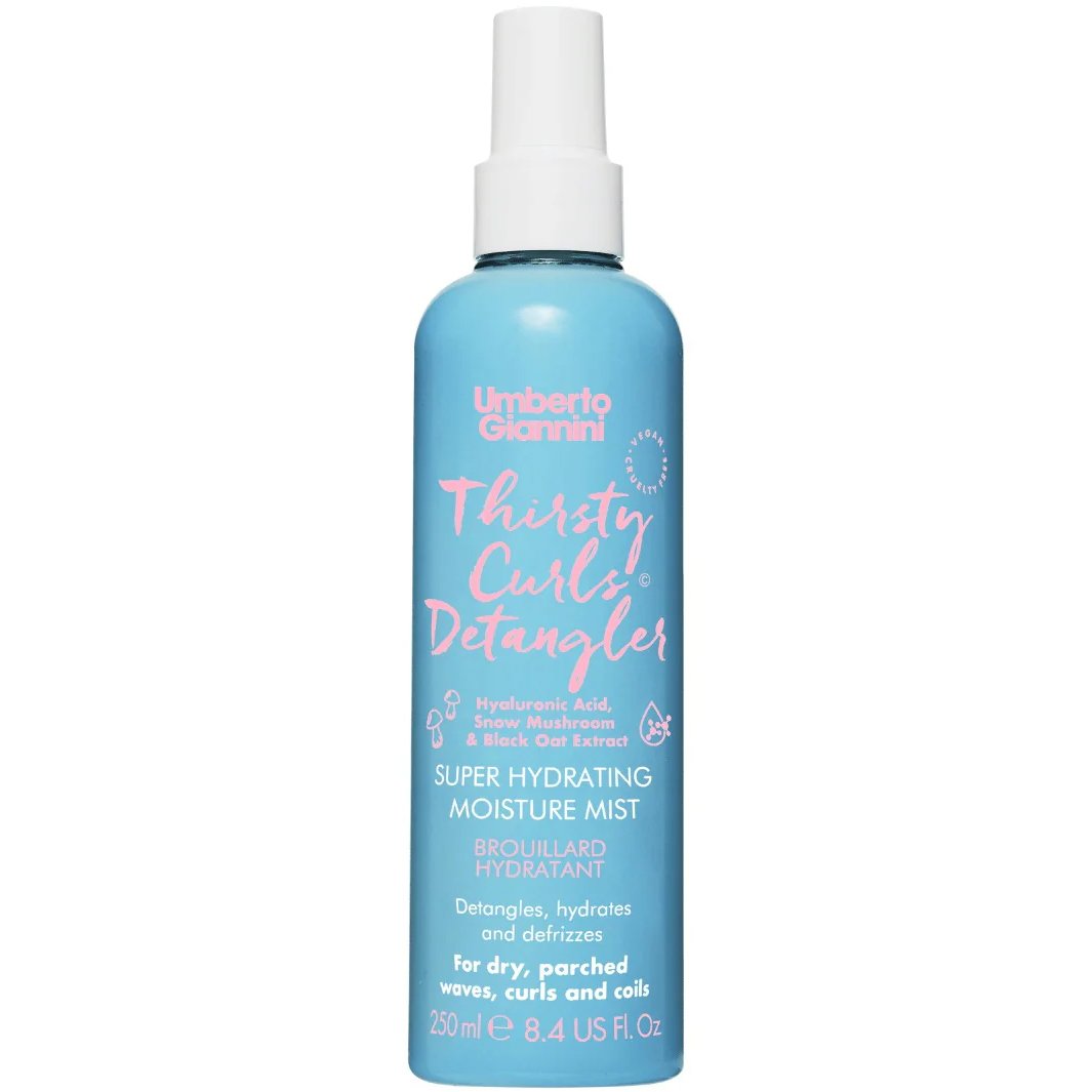 Umberto Giannini Thirsty Curls Detangler Super Hydrating Moisture Spray Μαλακτικό Σπρέι Leave-in που Ξεμπερδεύει τα Ατίθασα Κυματιστά & με Μπούκλες Μαλλιά 250ml