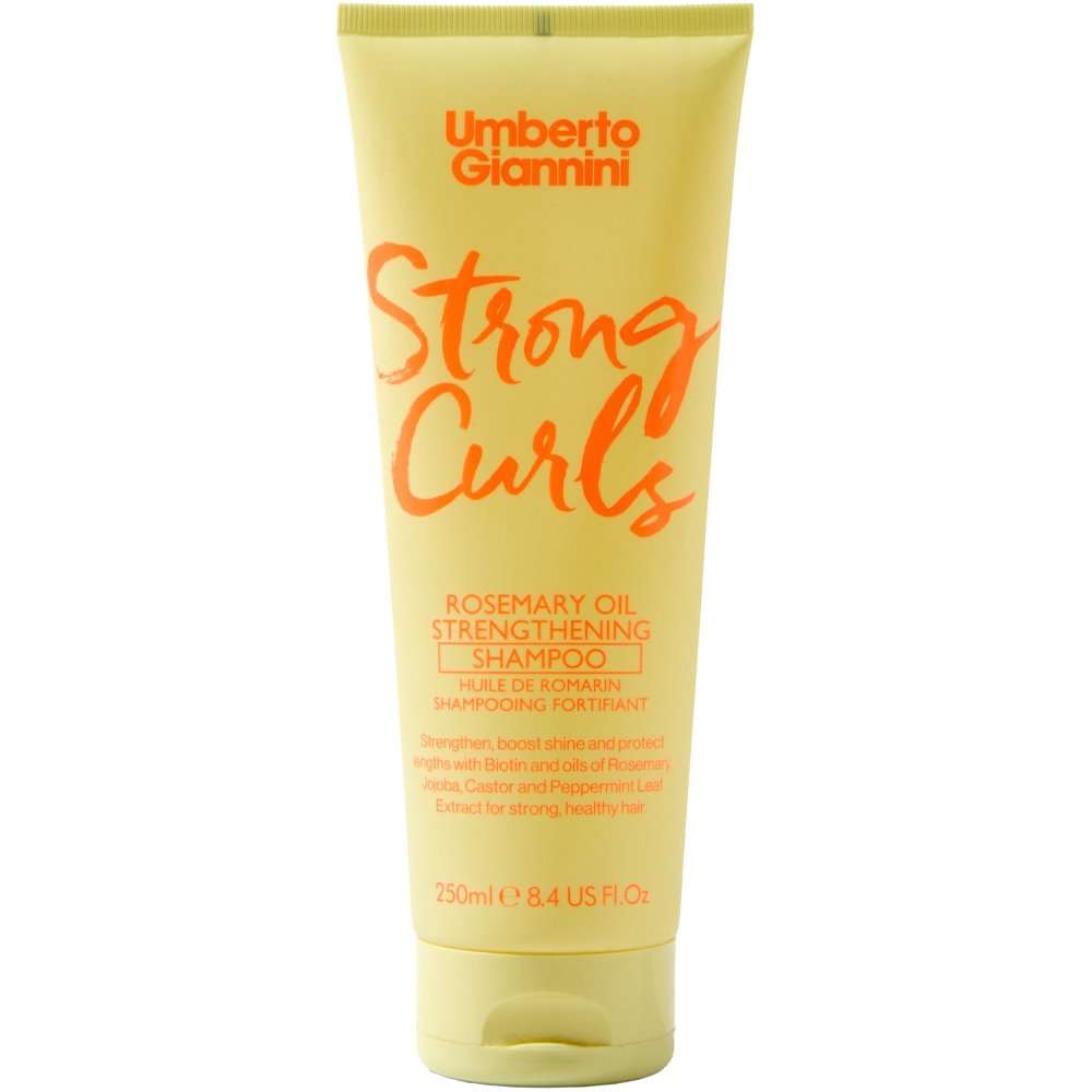 Umberto Giannini Strong Curls Rosemary Oil Shampoo Σαμπουάν Ενδυνάμωσης, Ενίσχυσης & Προστασίας για τα Μήκη με Βιοτίνη, Έλαια Δεντρολίβανου, Jojoba, Καστορέλαιο & Φύλλα Μέντας 250ml