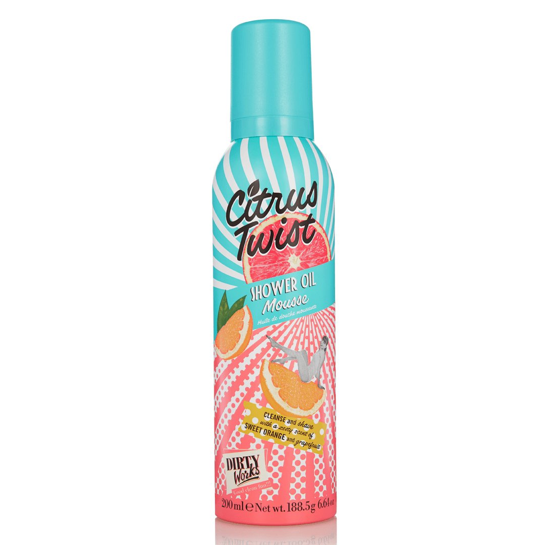 Dirty Works Citrus Twist Shower Oil Mousse Ενυδατικό Αφρόλουτρο με Αιθέρια Έλαια Γλυκού Πορτοκαλιού & Γκρέϊπφρουτ 200ml