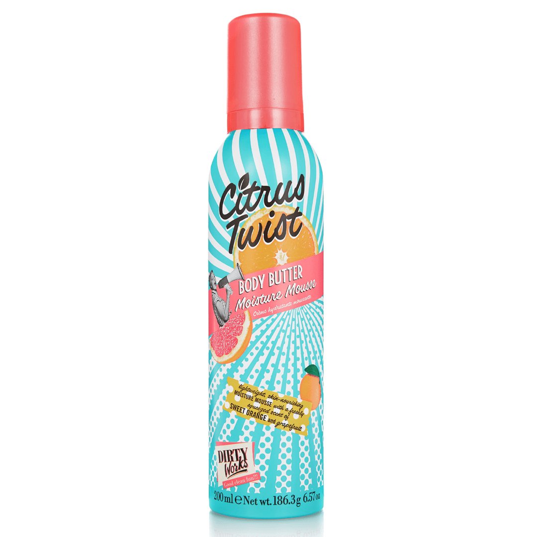 Dirty Works Citrus Twist Body Butter Mousse Ενυδατική Κρέμα Σώματος σε Μορφή Αφρού για την Ξηρή Επιδερμίδα 200ml