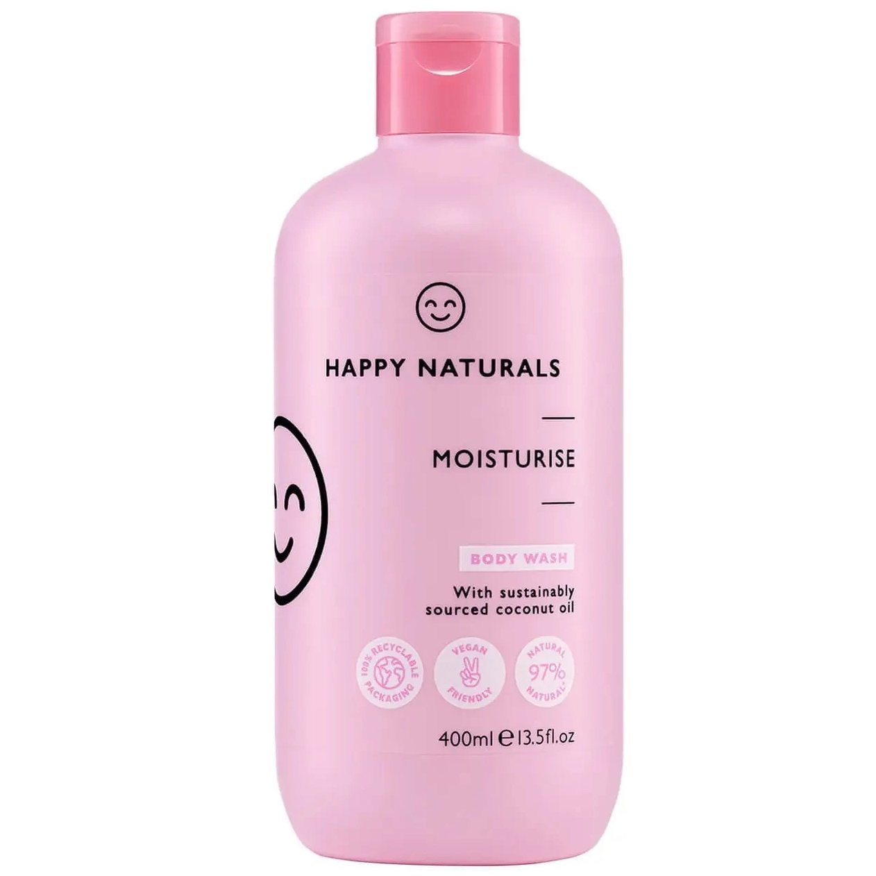 Happy Naturals Moisturise Body Wash Ενυδατικό Κρεμώδες Αφρόλουτρο για Απαλή, Αρωματισμένη Επιδερμίδα 400ml