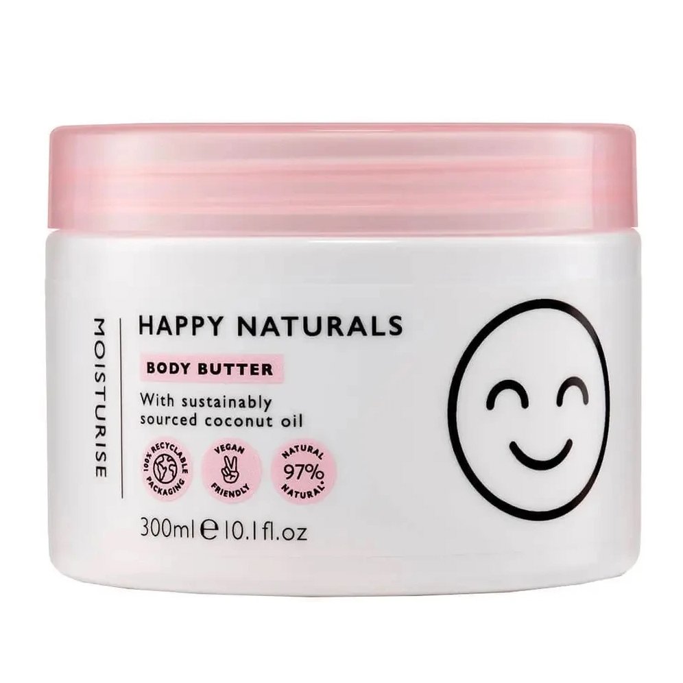 Happy Naturals Moisturise Body Butter Πλούσια Κρέμα Σώματος για Βαθιά Ενυδάτωση της Επιδερμίδας 300ml