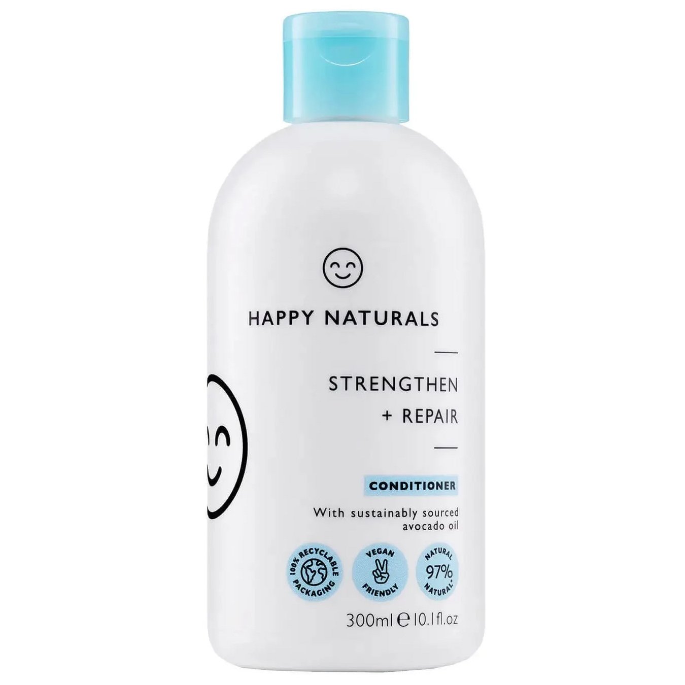Happy Naturals Strengthen & Repair Conditioner Ειδική Μαλακτική Κρέμα για Ξηρά, Κατεστραμμένα Μαλλιά που Φριζάρουν 300ml