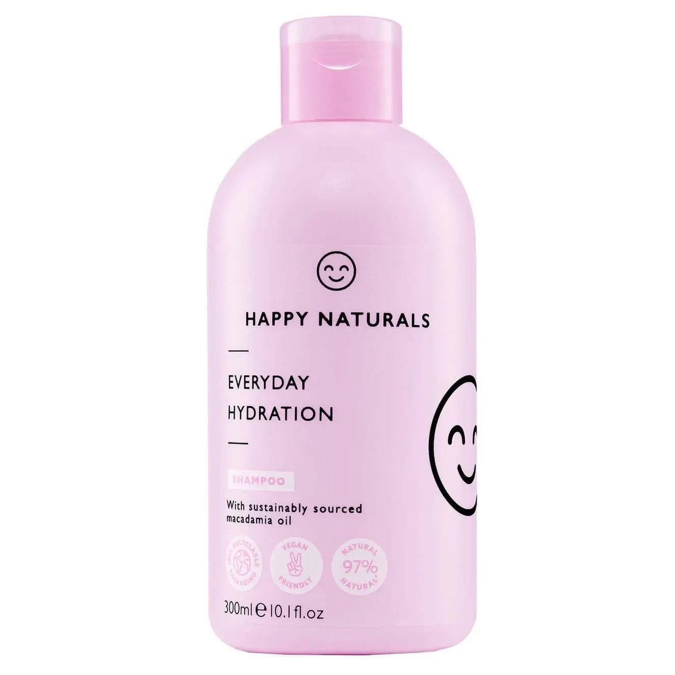 Happy Naturals Every Day Hydration Shampoo Ενυδατικό Σαμπουάν με Έλαιο Macadamia για Υγιή & Λαμπερά Μαλλιά 300ml