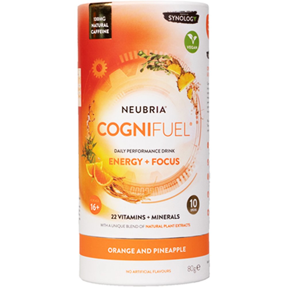 Neubria Neubria Cognifuel Energy & Focus Συμπλήρωμα Διατροφής Βιταμινών, Μετάλλων & Αμινοξέων για Ενέργεια, Τόνωση & Πνευματική Διαύγεια με Γεύση Πορτοκάλι Ανανά 80g - Orange & Pineapple