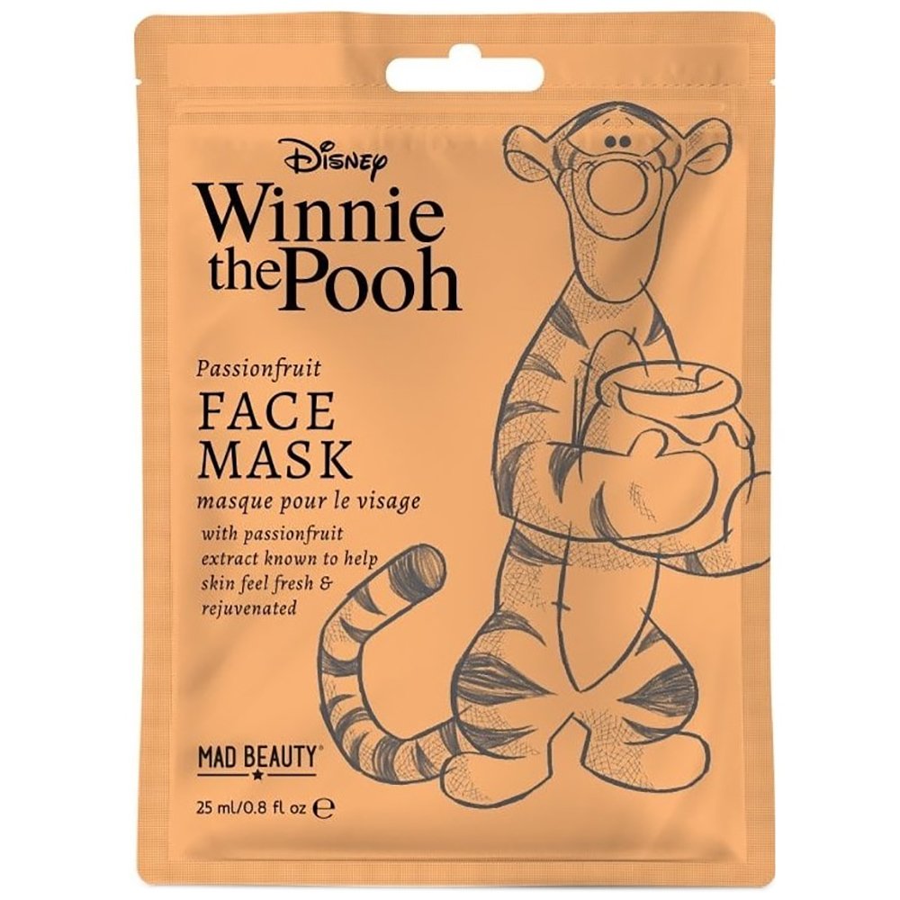 Mad Beauty Winnie the Pooh Passionfruit Face Mask Υφασμάτινη Μάσκα Προσώπου με Φρούτα του Πάθους για Απαλότητα & Λάμψη Κωδ 99157, 1x25ml